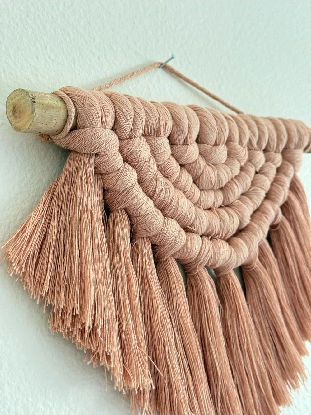 Boho style macrame wall hanging